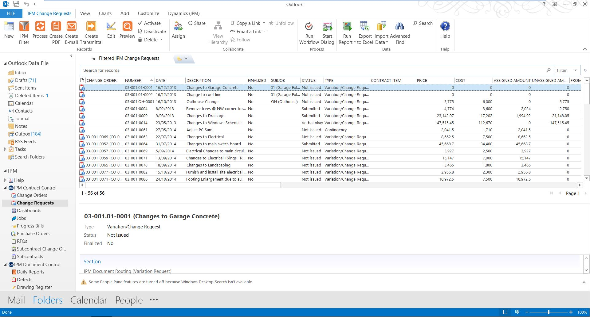 OutlookInterface | IPM Construction Management Software - Integrates